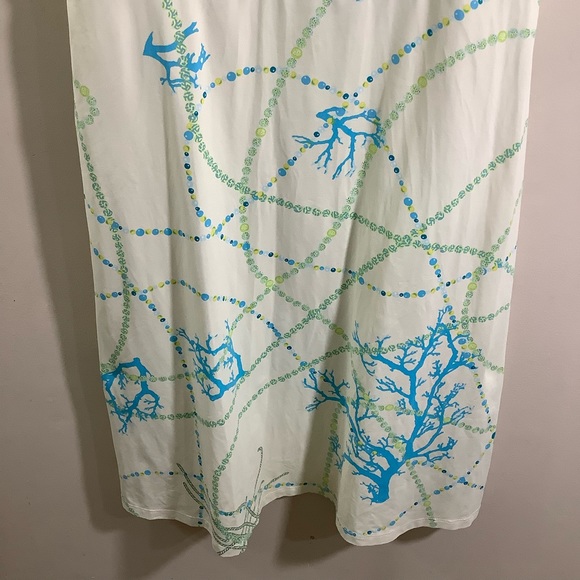 J. McLaughlin Women’s Coral Reef Print Catalina Slip Summer Dress - Picture 4 of 7